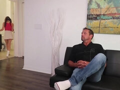 Dani Blu catches her uncle spying on her while masturbating