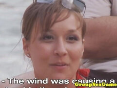 ビーチ, 巨乳な, 面白, グループ, ハードコア, Hd, 公共, オマンコ