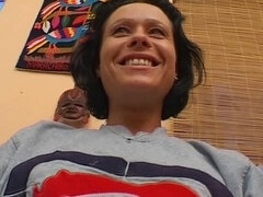 Schlafzimmer, Blasen, Braunhaarige, Knallhart, Europäisch, Extrem, Orgasmus, Muschi