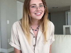 Rubia, Mamada, Hermano, Gafas, Tetas naturales, Pov, Coño, Montar