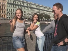 Russian friends have an apartment where they bring girls for fuck