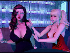 3d, フタナリ, ラフ, 三人