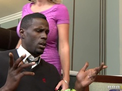 Zwart, Blond, Pijpbeurt, Hondjeshouding, Sperma in gezicht, Likken, Gezichtspunt, Kut duiken