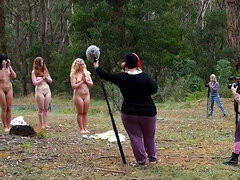 舞台裏, 毛深い, レズビアン, 天然, アウトドア, パーティ, 公共, ティーン