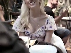 Blonde teen gets DP from horny stepdad and uncle