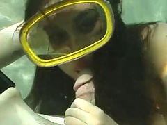 Megan Jones Masked Underwater Sex