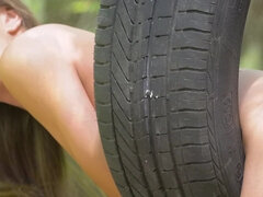 Blonde, Européenne, De plein air