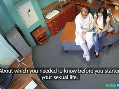 Blasen, Betrug, Paar, Hundestellung, Fingern, Lecken, Krankenschwester, Spanner