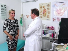 Detailed Physical Exam Of Blonde Hospital Patient Victoria Pure (4K) by Older doctor man