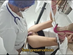 Amateur, Culo grande, Médico, Examen, Ginecologo, Inocente, Adolescente, Esposa