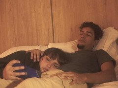 Chubby step-sister Alisongonzalez26 surprises me with a blowjob while we watch a movie