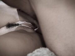 Tiny babysitter with small cans gets properly fucked in bed
