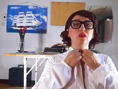 Amerikanisch, Prominente, Nackt, Nudist, Nylon, Büro, Unter dem rock, Spanner