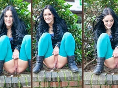 Grote kont, Bruinharig, Natuurlijke tieten, Pissen, Openbaar, Tiener, Tieten likken, Toilet