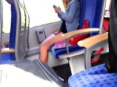 filming girls on train and cum