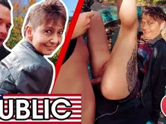 Gorda, Alemán, Abuelita, Madres para coger, Al aire libre, Pov, Público, Feo