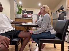 My teacher with big tits teaches me how to do anal