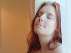 Amateur, Cul, Lingerie, Masturbation, Seins naturels, Rousse roux, Maigrichonne, Jarretelles