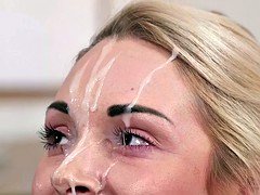 Huge Dose Of Cum On Her Face