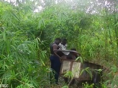 Hot Bush Sex with African Gift - Busty Ebony Fucked Hard