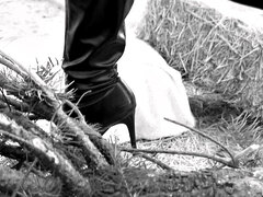 Blasen, Stiefel, Spermaladung, Handschuhe, Handjob, Riesig, Masturbation, Im freien