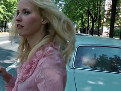 Blonde, Sucer une bite, Hard, Naturelle, De plein air, Pov, Public, Nénés