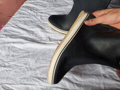 Cum on shoes, cum on boots, fetish rubberboots