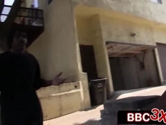 Tall Blonde Stunner Shared by Two Massive Black Studios