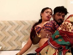 Busty Indian bhabhi Kajalnewind strips off her saree and has wild sex with devar ji