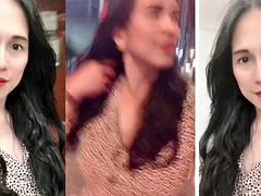 Beautiful ladyboy masturbates and shows her cock in public