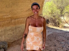 口内発射, イく瞬間, 指いじり, 手コキする, なめる, アウトドア, フェラする, オッパイの