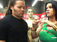 gigantic breasted Angelina Castro Fucks & Squirts in a hump Store!?