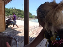 Enthousiasteling, Kont, Strand, Blond, Lesbisch, Doordringend, Roken, Plagen