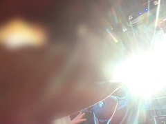 Amateur, Morena, Sexo duro, Al aire libre, Público, Medias largas