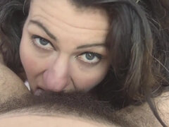 Supah Powerful Wooly Coochie Tonguing by Uber-Sexy COUGAR Dark Haired Thicket