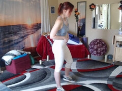 Amateur, Américain, Gros cul, Femme couguar, Maman, Fils, Spandex, Nénés