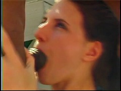 Schwarz, Schwarz, Hardcore, Zwergin, Im freien, Schlampe