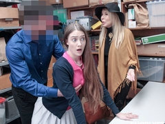 お尻, ブロンド, フェラチオ, バック, 手コキする, 淫乱熟女, ティーン, 三人