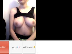 Enthousiasteling, Grote mammen, Flashing, Webcamera