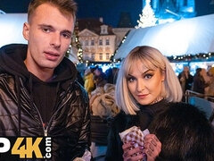 Blondine, Blasen, Geschnappt, Gehörnter ehemann, Tschechisch, Hd, Geld, Nippel