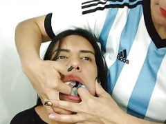 Sadomasoquismo, Amarrada, Atragantadas, Latina, Lesbiana, Esclavo, Calcetines, Español