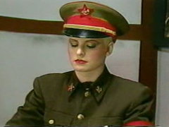 Blondine, Frau frau mann, Gruppe, Behaart, Hardcore, Interrassisch, Flotter dreier, Uniform