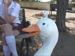 18, アメリカ人, ブロンド, バス, 車, 顔射, ハードコア, ユニフォーム