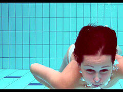 18 jahre, Bad, Strand, Bikini, Ungarisch, Pool, Rotschopf, Unter wasser