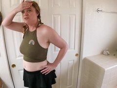 Cul, Salle de bains, Gros cul, Plantureuse, Éjaculation interne, Famille, Fait maison, Seins naturels