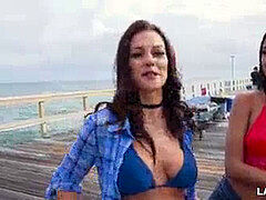 Latinas have girl-on-girl lovemaking in public - Sophia Leone and Mandy Flores