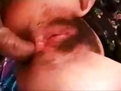 Her hairy asshole gets banged