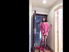 Amateur, Asiático, Pajearse, Transexual asiatica, Transexual, Solo, Adolescente, Tetas