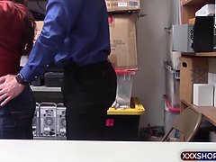 楽屋, フェラチオ, 茶髪の, ハードコア, ポリス, ラフ, ティーン, オッパイの