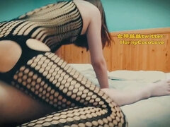 Anal, Asiatique, Gros cul, Nylon, Orgasme, Collant, Jarretelles, Strapon